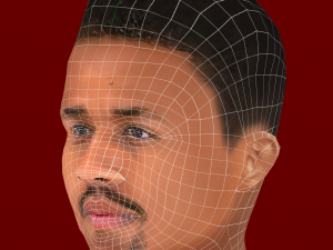 Eder Militao Head - Low poly head for game Modèle 3D