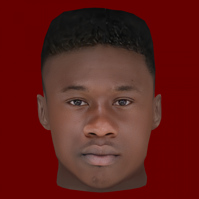 Eduardo Camavinga Head - Low poly head for game 3D 模型 .c4d .max .obj .3ds .fbx .stl .blend