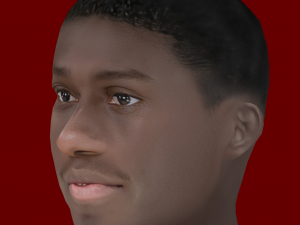 Ferland Mendy Head - Low poly head for game Modèle 3D