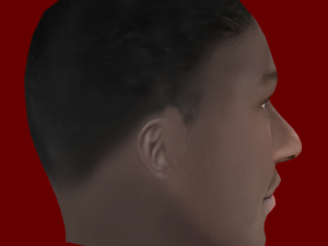 Ferland Mendy Head - Low poly head for game Modèle 3D