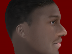 Ferland Mendy Head - Low poly head for game Modèle 3D
