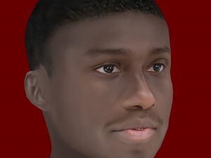 Ferland Mendy Head - Low poly head for game Modèle 3D