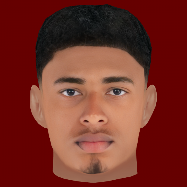 Jude Bellingham Head - Low poly head for game 3D मॉडल .c4d .max .obj .3ds .fbx .stl .blend 