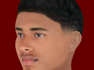 Jude Bellingham Head - Low poly head for game 3D मॉडल