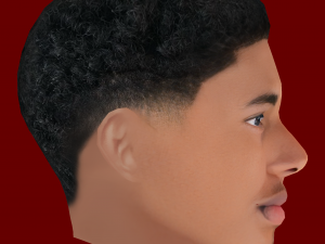 Jude Bellingham Head - Low poly head for game 3D मॉडल