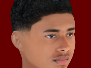 Jude Bellingham Head - Low poly head for game 3D मॉडल