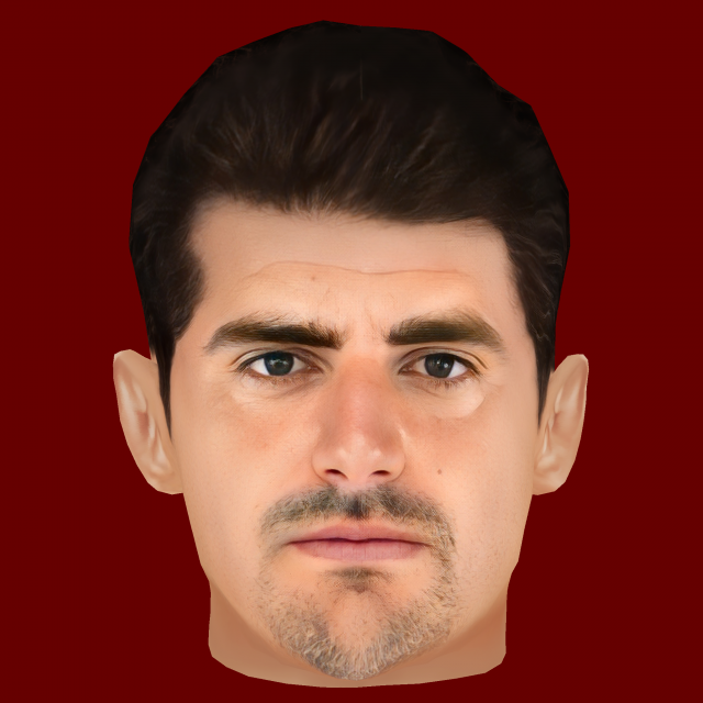 Thibaut Courtois Head - Low poly head for game 3D मॉडल .c4d .max .obj .3ds .fbx .stl .blend 