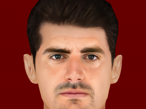 Thibaut Courtois Head - Low poly head for game 3D मॉडल