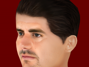 Thibaut Courtois Head - Low poly head for game 3D मॉडल