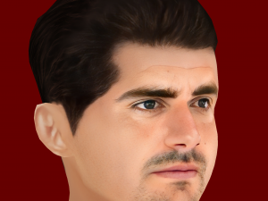 Thibaut Courtois Head - Low poly head for game 3D मॉडल