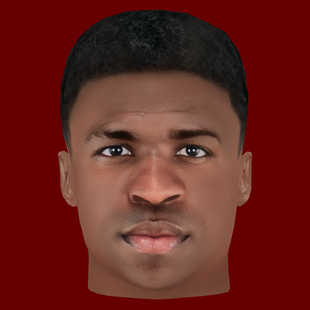Vinicius Junior Head - Low poly head for game 3D मॉडल .c4d .max .obj .3ds .fbx .stl .blend 
