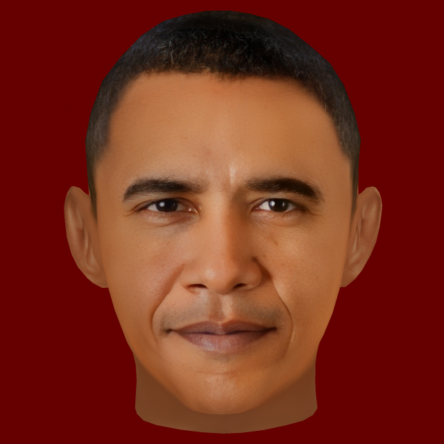 Low Poly Head of the President - Barack Obama 3D Модель .c4d .max .obj .3ds .fbx .stl .blend 