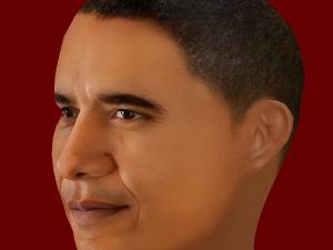 Low Poly Head of the President - Barack Obama 3D Модель