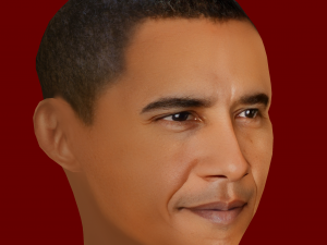 Low Poly Head of the President - Barack Obama 3D Модель