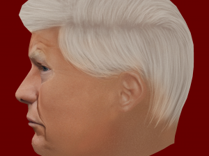 Low Poly Head of the President - Donald Trump 3D Model