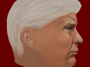 Low Poly Head of the President - Donald Trump 3D Model