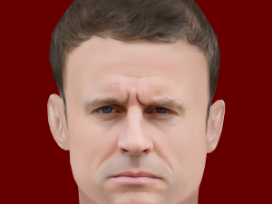 Low Poly Head of the President - Emmanuel Macron 3D मॉडल