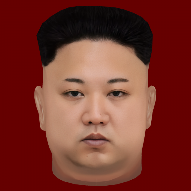Low Poly Head of the President - Kim Jong Un Modello 3D .c4d .max .obj .3ds .fbx .stl .blend 