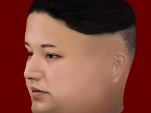 Low Poly Head of the President - Kim Jong Un Modello 3D