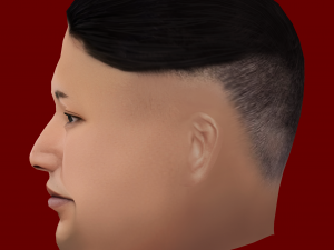 Low Poly Head of the President - Kim Jong Un Modello 3D