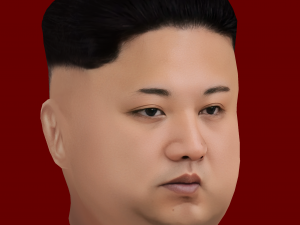 Low Poly Head of the President - Kim Jong Un Modello 3D