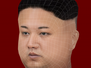Low Poly Head of the President - Kim Jong Un Modello 3D
