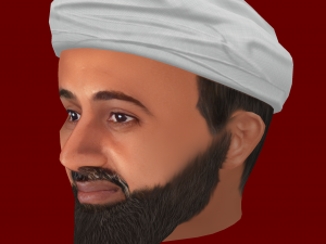 Low Poly Head of Osama bin Laden 3D Модель