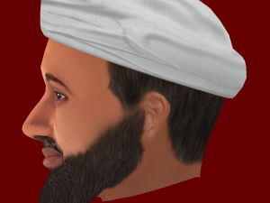 Low Poly Head of Osama bin Laden 3D Модель