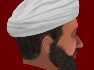 Low Poly Head of Osama bin Laden 3D Модель