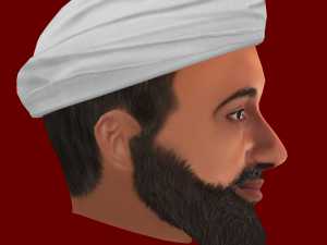 Low Poly Head of Osama bin Laden 3D Модель