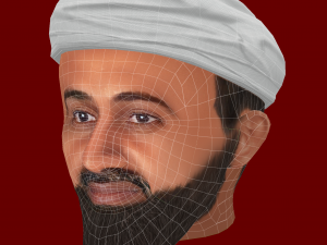 Low Poly Head of Osama bin Laden 3D Модель