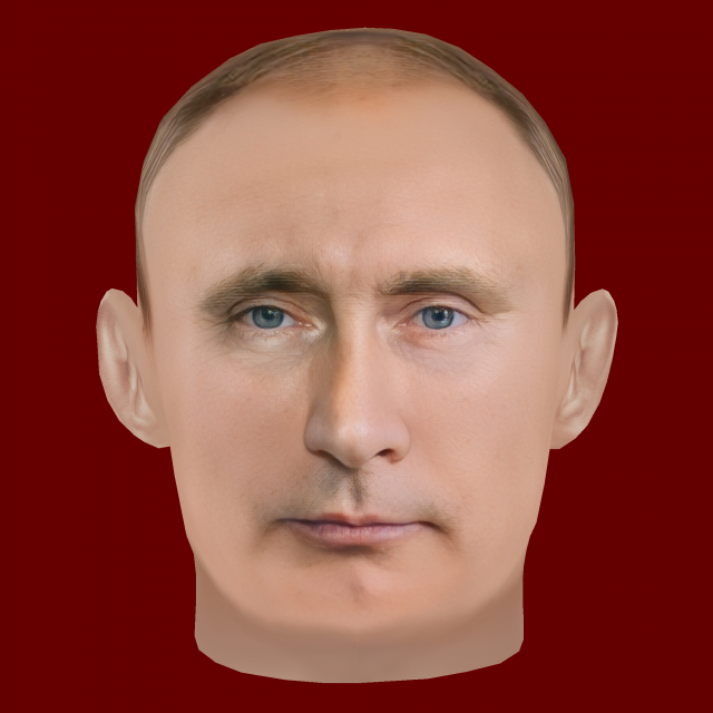 Low Poly Head of the President - Vladimir Putin 3D Модель .c4d .max .obj .3ds .fbx .stl .blend 