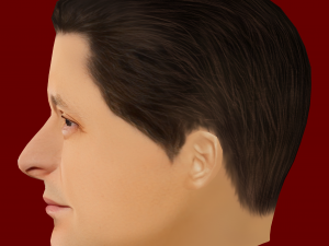 Low Poly Head of the President - Volodymyr Zelenskyy Modello 3D