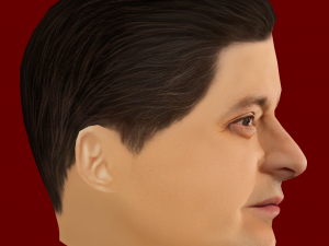Low Poly Head of the President - Volodymyr Zelenskyy Modello 3D