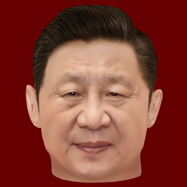 Low Poly Head of the President - Xi Jin Ping Modello 3D .c4d .max .obj .3ds .fbx .stl .blend