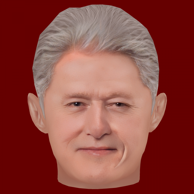 Low Poly Head of the President - Bill Clinton Modèle 3D .c4d .max .obj .3ds .fbx .stl .blend 