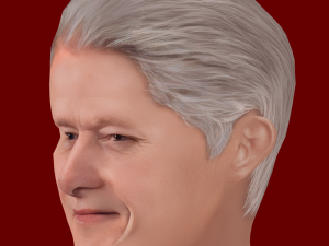 Low Poly Head of the President - Bill Clinton Modèle 3D