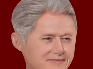 Low Poly Head of the President - Bill Clinton Modèle 3D