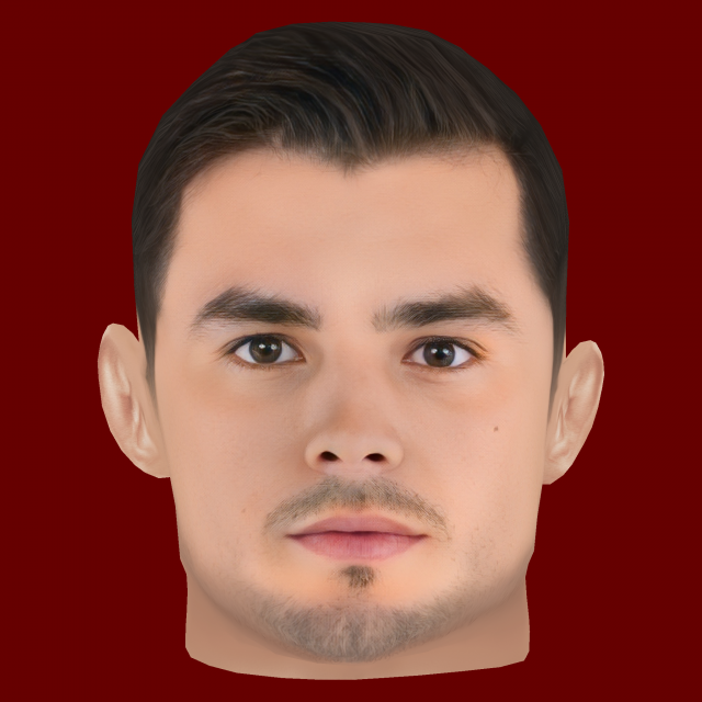 Brahim Diaz Head - Low poly head for game 3D Model .c4d .max .obj .3ds .fbx .stl .blend