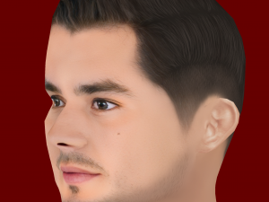 Brahim Diaz Head - Low poly head for game 3D Model