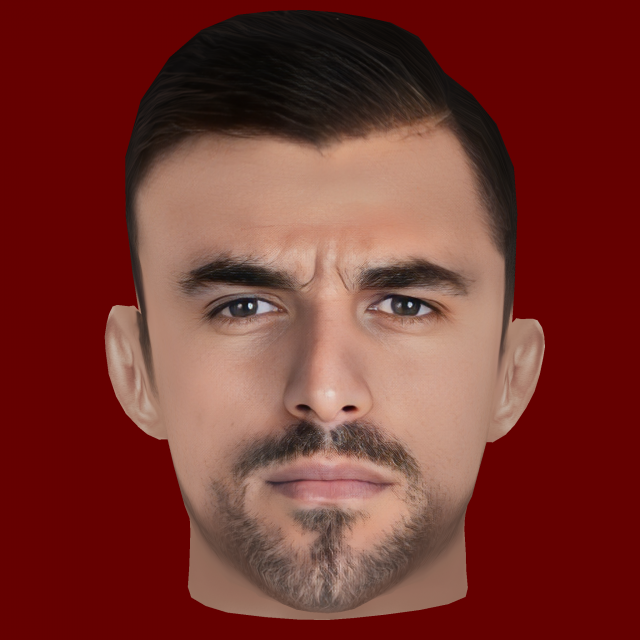 Dani Ceballos Head - Low poly head for game 3D Модель .c4d .max .obj .3ds .fbx .stl .blend 