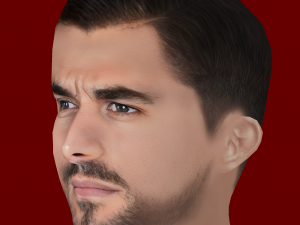 Dani Ceballos Head - Low poly head for game 3D Модель