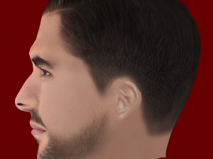 Dani Ceballos Head - Low poly head for game 3D Модель