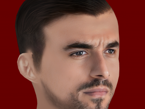 Dani Ceballos Head - Low poly head for game 3D Модель