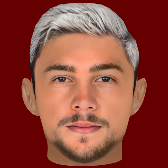 Federico Valverde Head - Low poly head for game 3Dモデル .c4d .max .obj .3ds .fbx .stl .blend 