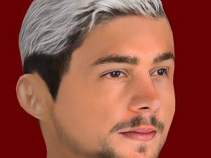 Federico Valverde Head - Low poly head for game 3Dモデル