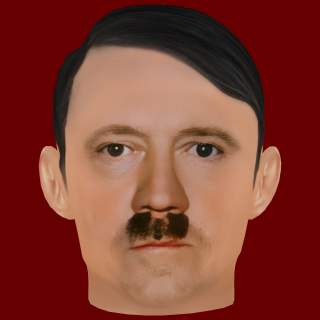 Low poly head of Adolf Hitler 3D Model .c4d .max .obj .3ds .fbx .stl .blend 