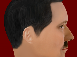 Low poly head of Adolf Hitler 3D Model