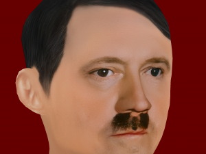 Low poly head of Adolf Hitler 3D Model