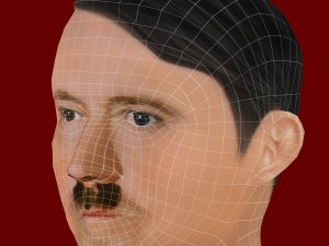 Low poly head of Adolf Hitler 3D Model